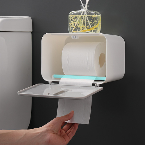 卫生间纸巾盒厕所厕纸置物架洗手间卫生纸抽纸卷纸免打孔防水壁挂