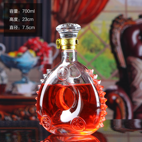 透明玻璃酒瓶酿酒容器1斤装玻璃空酒瓶自酿葡萄酒瓶密封罐醒酒器 - 图2
