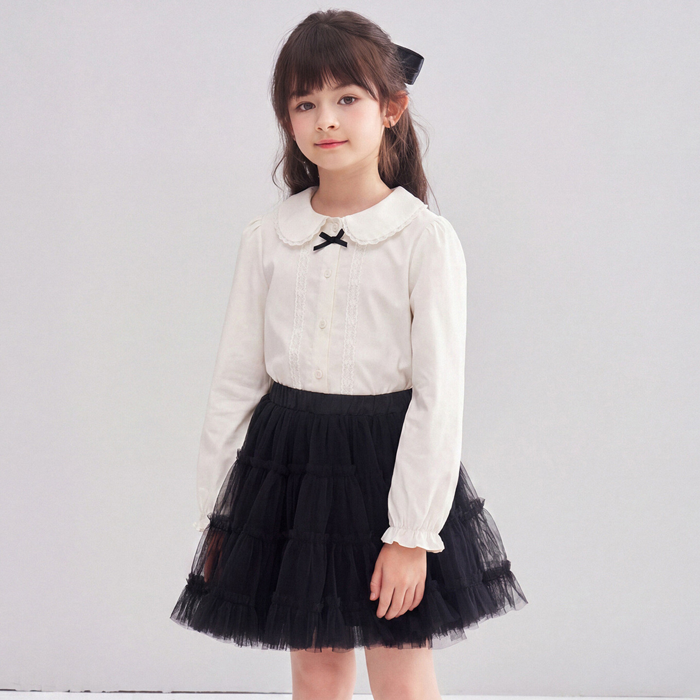 Disha official flagship store girls' long-sleeved shirt