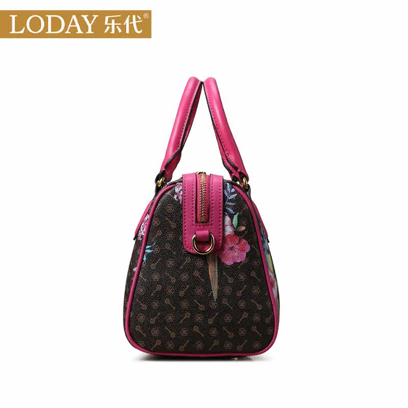 乐代妈妈印花2020潮流百搭波士顿包 乐代友美女士包袋