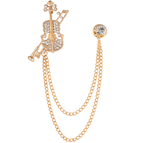 男士西服胸针高档奢华西装链条装演出新年礼物别针配饰配件徽章 - 图3