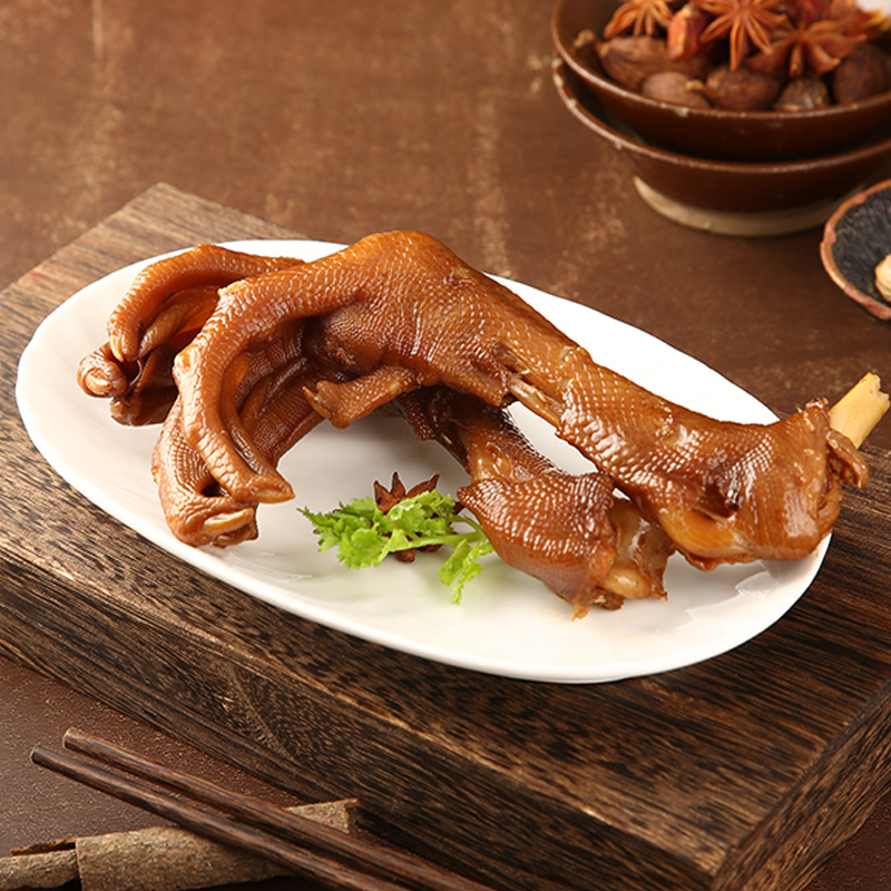 正宗潮汕特色美食零食熟食 卤水鹅掌鹅爪 香卤酒料潮菜即食大鹅脚 - 图0