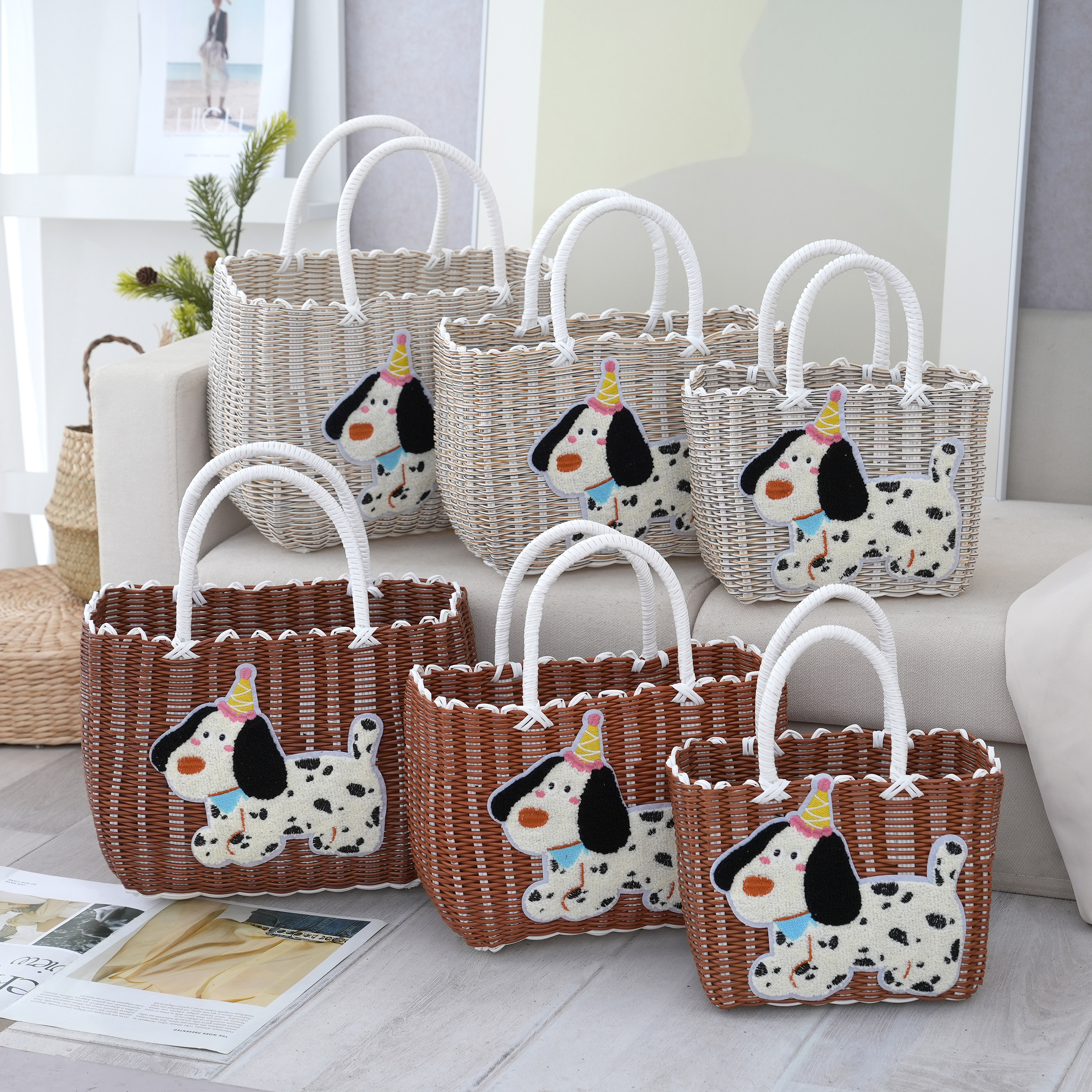 手提菜篮子买菜篮大容量仿藤编织购物篮野餐篮子洗澡篮浴筐草包包,淘宝优惠券,粉丝福利购,淘宝优惠卷