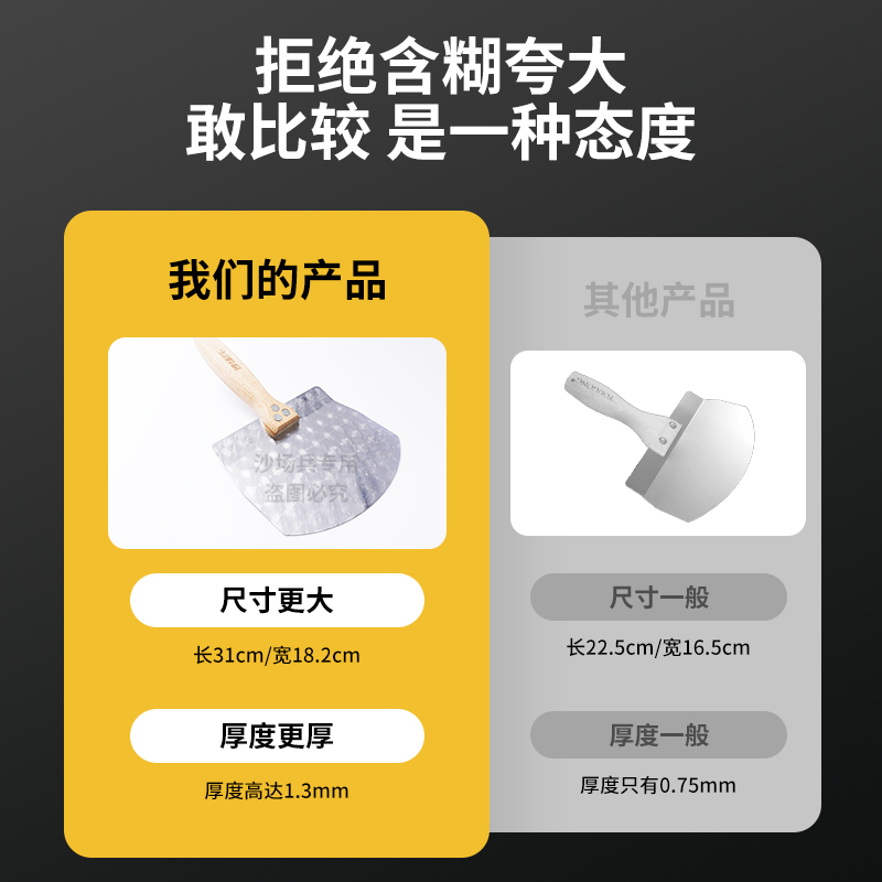 不锈钢圆弧批灰刀瓦工上料铲刀泥工油工弧形灰板上灰神器加大款-图1