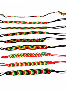 牙买加雷鬼红黄绿嘻哈民族风手链