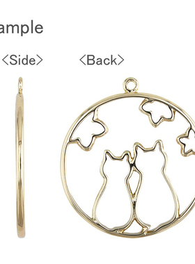 UV液滴胶小猫造型挂件挂饰日本Partsclub手工饰品配件合金