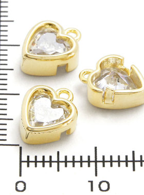 三款桃心爱心吊饰拉链扣日本贵和kiwa饰品diy项链饰品合金配件