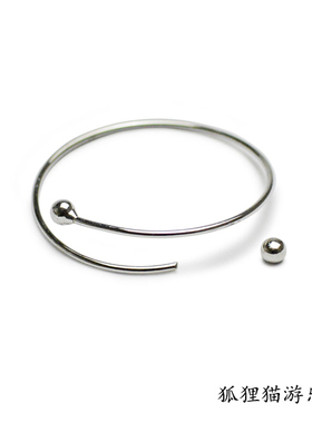 串珠戒指线圈日本diy镀银