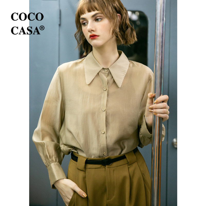 微透法式欧货天丝轻熟2022春夏衬衫 cococasa衬衫