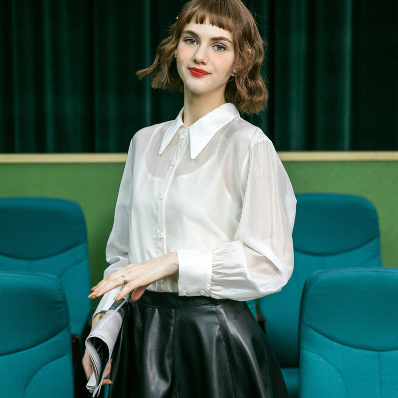 微透法式欧货天丝轻熟2022春夏衬衫 cococasa衬衫