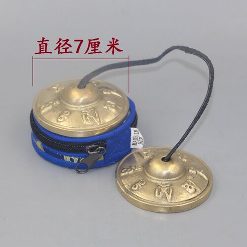 纯铜碰铃碰钟响铃铜拔尼泊尔手工西藏民族风打击乐器法器撞铃叮铛 - 图2