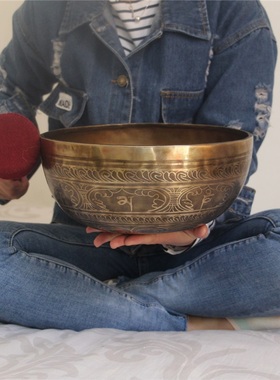 颂钵spa理疗瑜伽钵28cm佛音碗