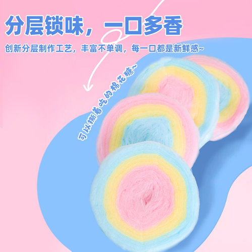 Wonder Tok彩虹棉花糖韩国进口儿童糖果零食年货网红软糖高颜值糖 - 图0