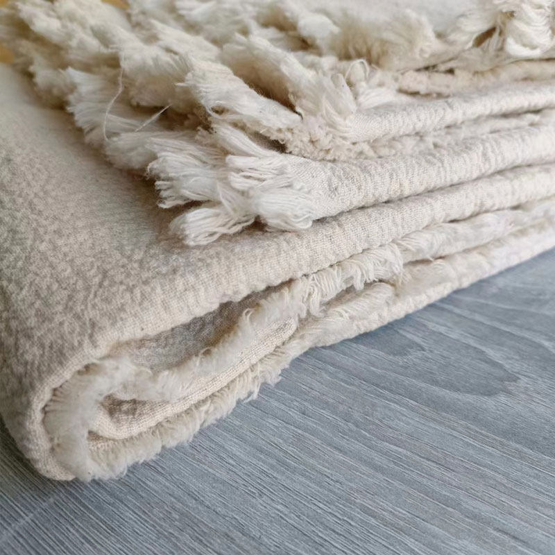 外贸出口100%纯棉原色盖毯水洗工艺全棉加厚柔软沙发休闲毯特价清,淘宝优惠券,粉丝福利购,淘宝优惠卷