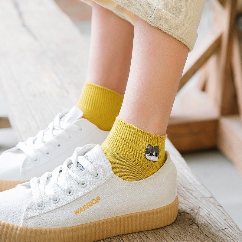 低帮夏季韩版个性可爱ins女短袜 棉竹屋短袜/打底袜/丝袜/美腿袜