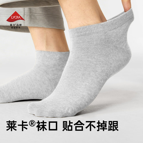 袜子男款纯棉短袜夏季薄款吸汗10A抗菌防臭网眼透气商务男士船袜 - 图3