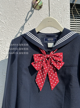 【波点直条巾 INARIYA自制】免打JK制服配饰百搭校供学院一件包邮