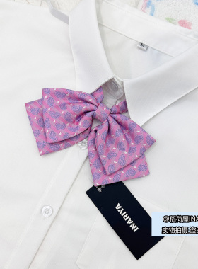 【提花双层 INARIYA自制】领结新色波点玫瑰JK制服配饰一件包邮