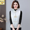 New Chinese style round neck vest for women