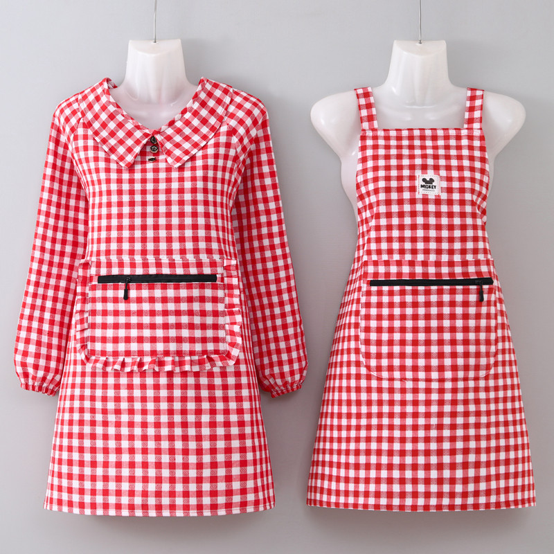 短款围裙小码小个子瘦人穿新款长袖罩衣厨房防污洋气耐脏上班围腰,淘宝优惠券,粉丝福利购,淘宝优惠卷