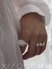 Niche original exaggerated large pearl sterling silver ring
