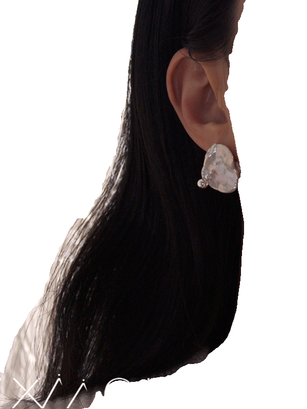 大自然的形态夸张淡水巴洛克珍珠耳钉极简设计珍珠耳夹小众纯银,淘宝优惠券,粉丝福利购,淘宝优惠卷