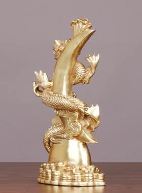 古韵之家纯黄铜招财中式客厅