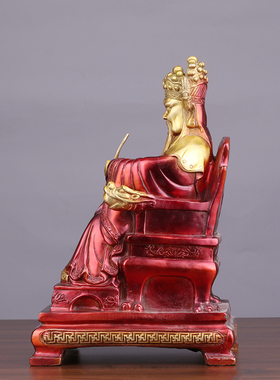 黄铜龙五爷广济龙王家居供奉摆件