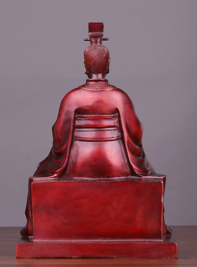 黄铜周文王神像八卦祖师坐像