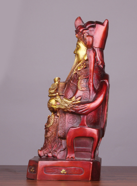 黄铜文财神范蠡家居供奉中式客厅