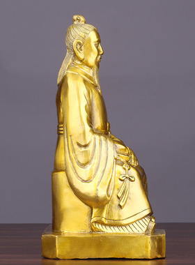 黄铜坐像孙思邈名医像中医馆摆放