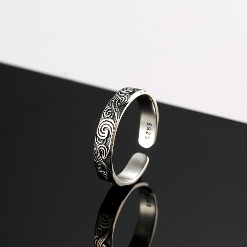 925纯银男潮女士首饰品情侣戒指 德祺银戒指/指环