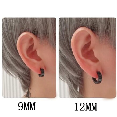 男生耳扣耳环耳钉耳圈2025新款爆款男士潮人女单只黑色钛钢耳骨环 - 图0