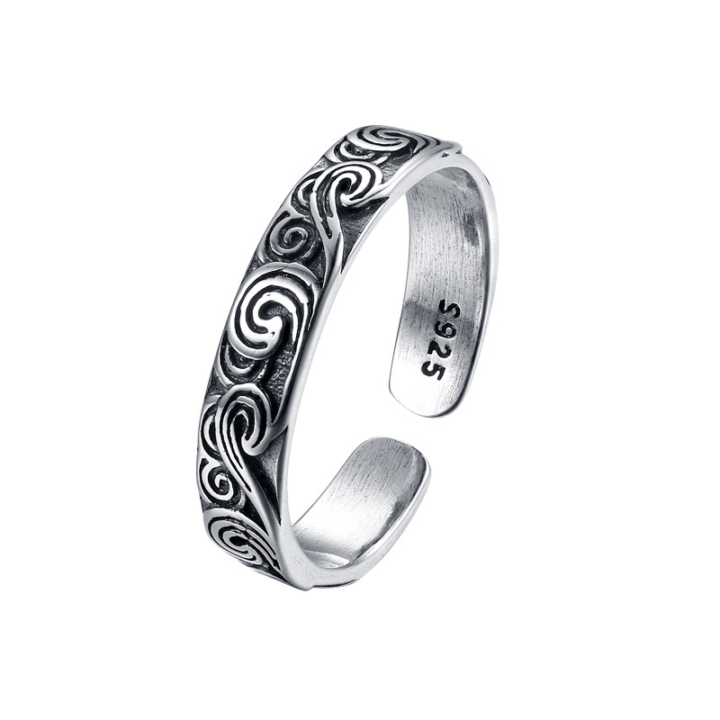 925纯银男潮女士首饰品情侣戒指 德祺银戒指/指环