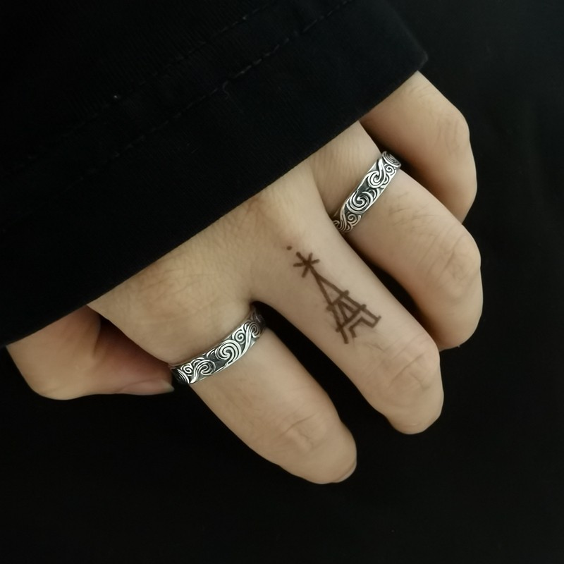 925纯银男潮女士首饰品情侣戒指 德祺银戒指/指环