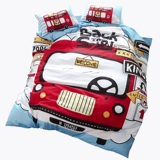 Хлопковый мультяшный комплект, покрывало, пододеяльник, простыня, постельные принадлежности, 4 предмета, 3 предмета