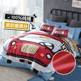 Хлопковый мультяшный комплект, покрывало, пододеяльник, простыня, постельные принадлежности, 4 предмета, 3 предмета