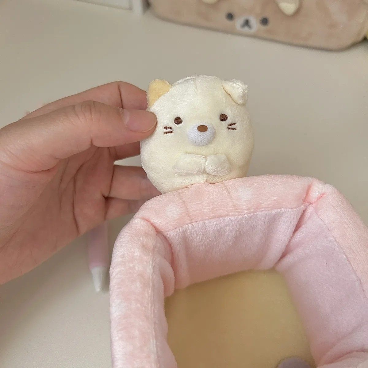 日系可爱san-x角落生物粉包袱白熊桌面置物盒杂物收纳笔筒可爱,淘宝优惠券,粉丝福利购,淘宝优惠卷