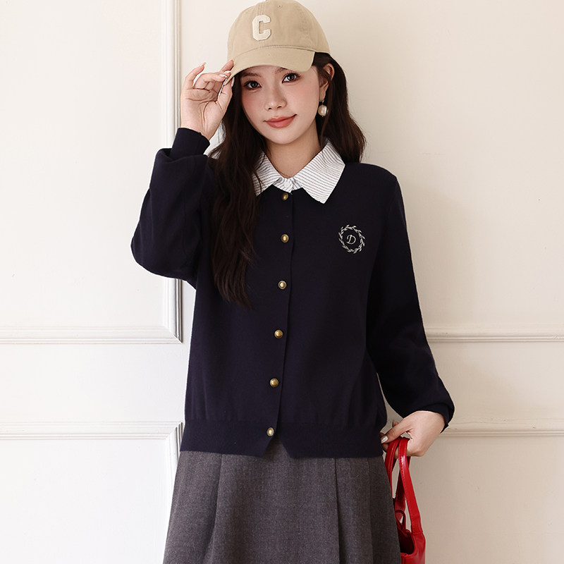 绮娑女装大码毛衣开衫上衣polo领长袖秋冬新款显瘦胖MM针织外套女,淘宝优惠券,粉丝福利购,淘宝优惠卷