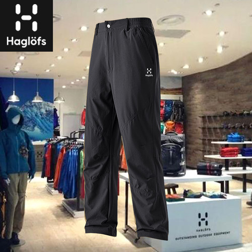 HAGLOFS火柴棍户外运动休闲登山徒步速干透气冲锋裤防风男款长裤 - 图0