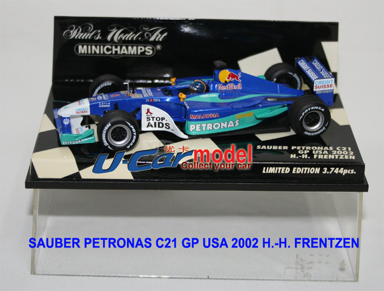 仿真迷你切索伯SAUBER PETRONAS C21 GP合金F1方程式赛车1:43车模 - 图0