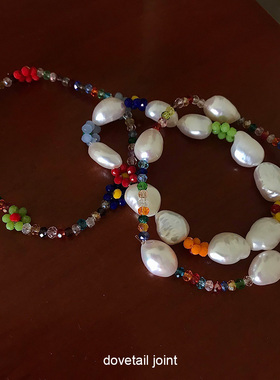 女天然珍珠小众可爱串珠手串