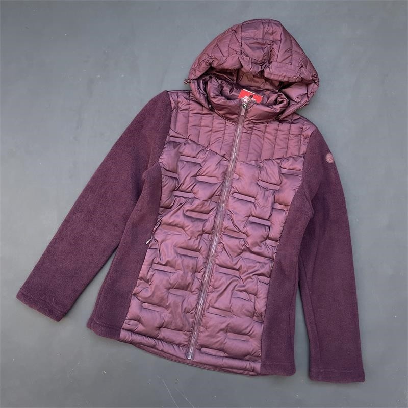 秋冬户外休闲抓绒拼接女款棉服保暖连帽开衫外套防风透气运动夹克,淘宝优惠券,粉丝福利购,淘宝优惠卷