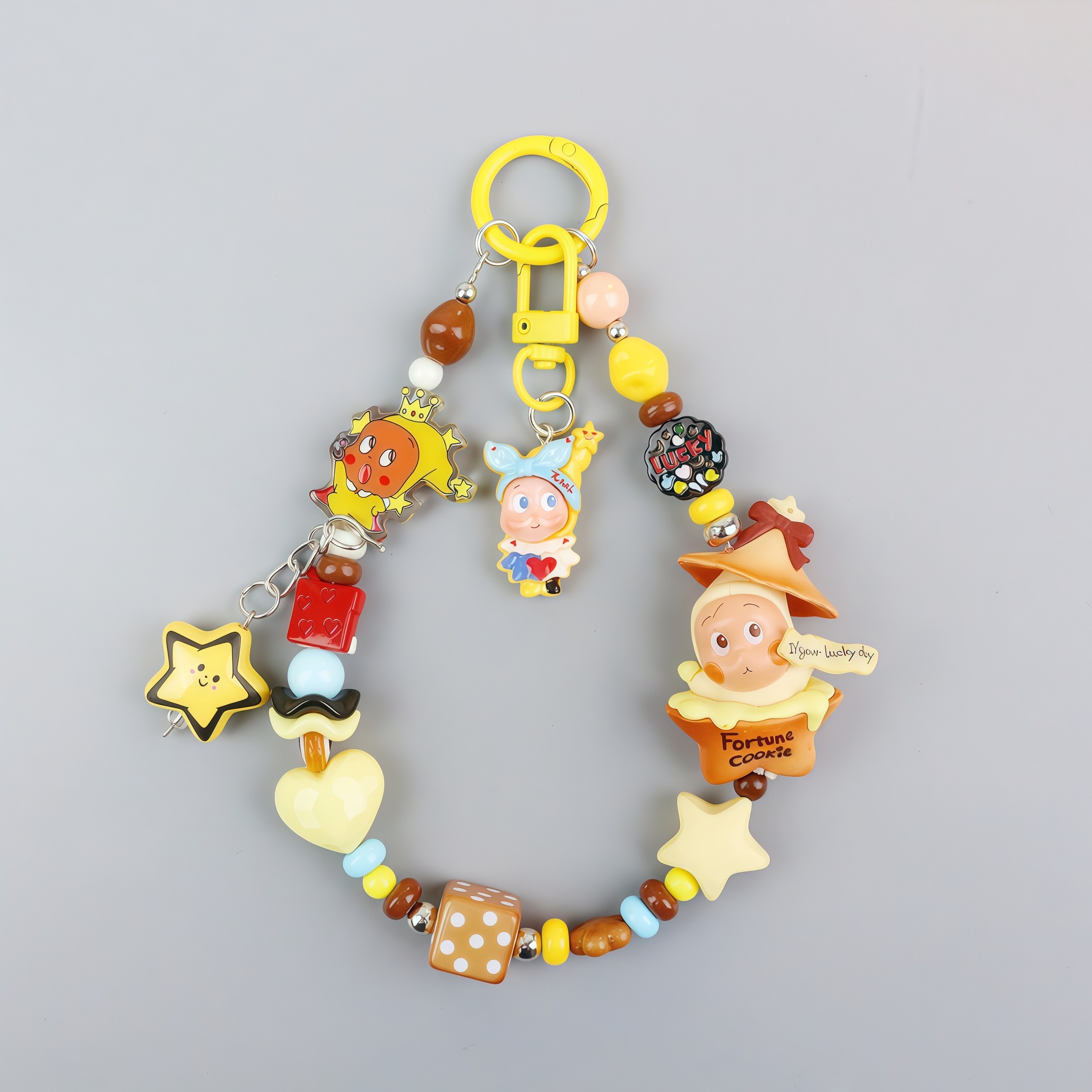 原创星星人手机链手机串珠吊坠挂件可爱手机挂链手腕绳手机壳挂饰,淘宝优惠券,粉丝福利购,淘宝优惠卷