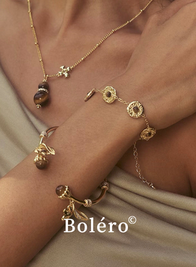 新年礼物易梦玲同款原木镶钻手镯