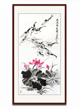 新中式酒店餐厅齐白石花鸟国画