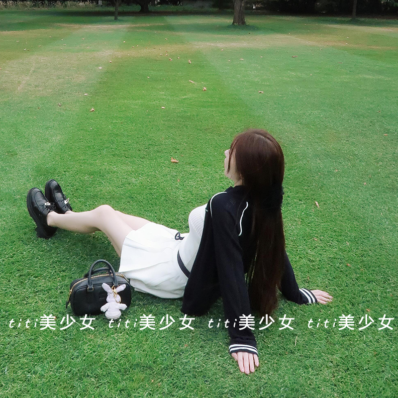 【TiTi美少女】纯欲针织拉链修身减龄长袖外套针织背心百褶裙套装,淘宝优惠券,粉丝福利购,淘宝优惠卷