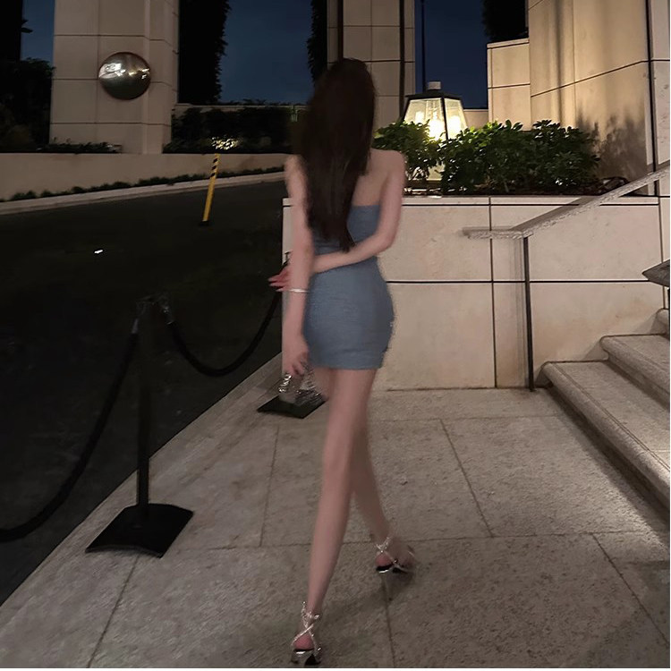 【TiTi美少女】重工亮片拼接抹胸连衣裙女春修身包臀裙纯欲短裙子,淘宝优惠券,粉丝福利购,淘宝优惠卷