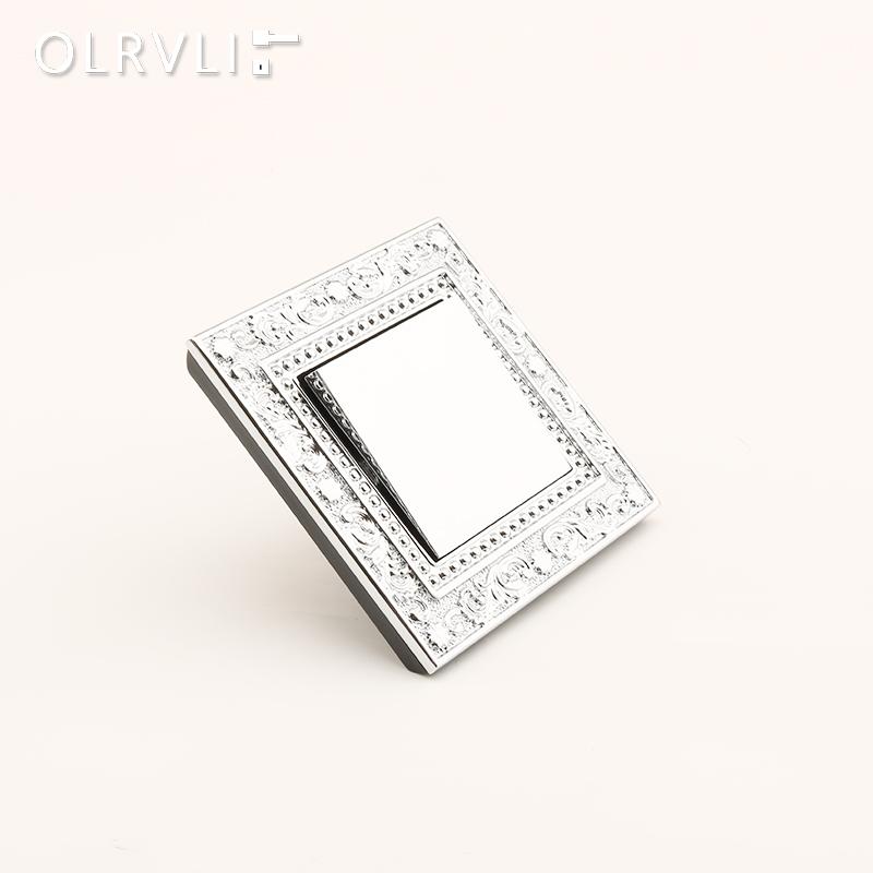 黄铜镀铬银复古法式开关插座欧式86型开关中古风墙壁开关插座面板 - 图3