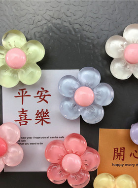 花朵彩色冰箱贴磁性贴装饰磁铁